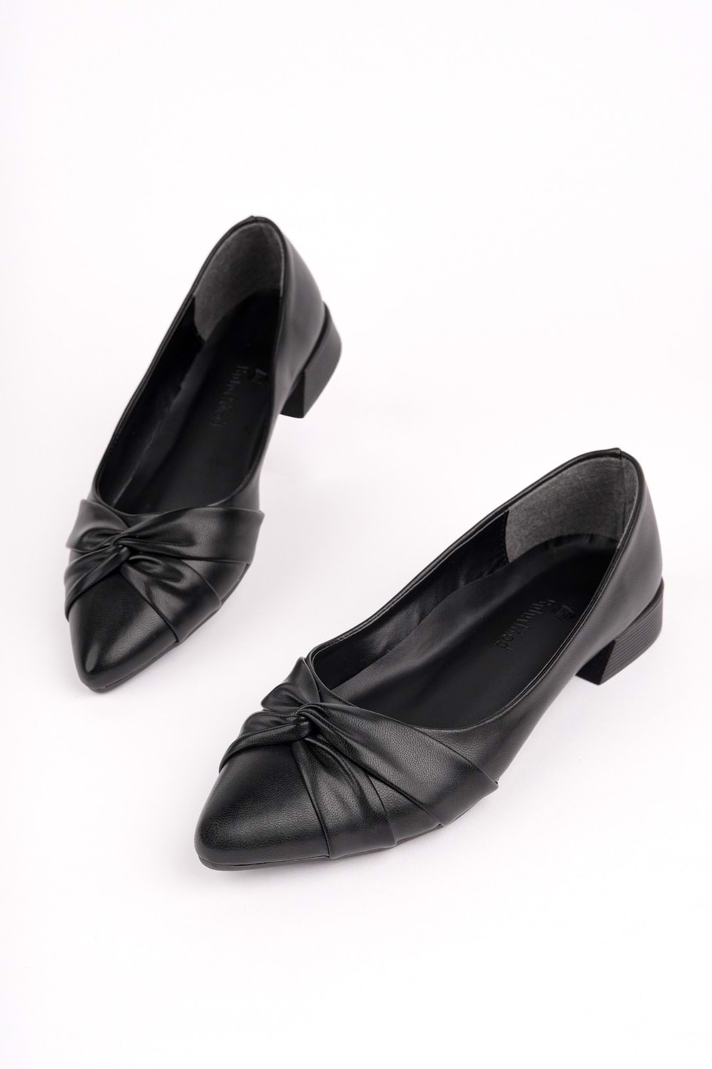 BulutMod BA04595 Siyah Ç Kadın Çapraz Düğümlü Günlük Büyük Numara Babet - 38