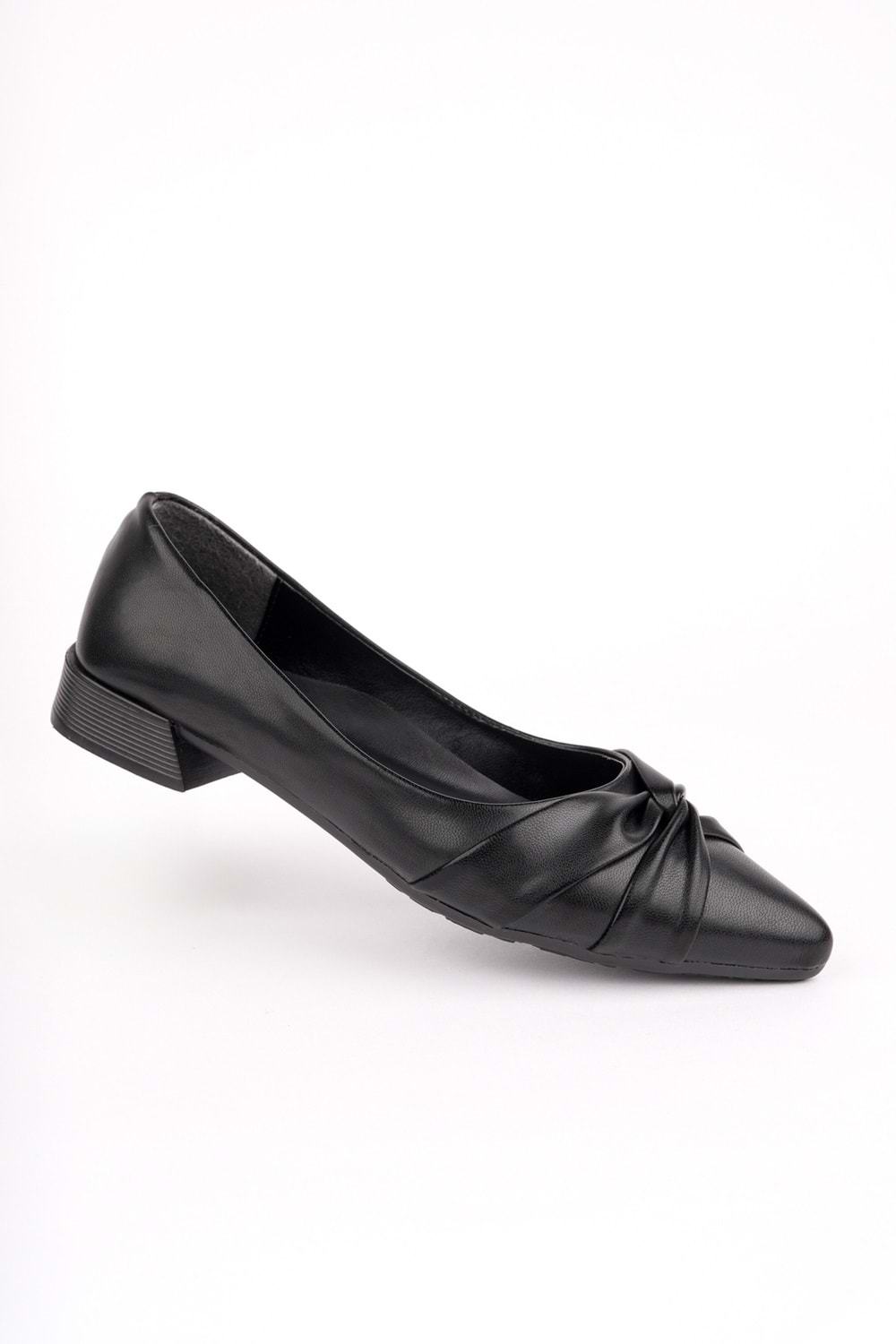 BulutMod BA04595 Siyah Ç Kadın Çapraz Düğümlü Günlük Büyük Numara Babet - 38