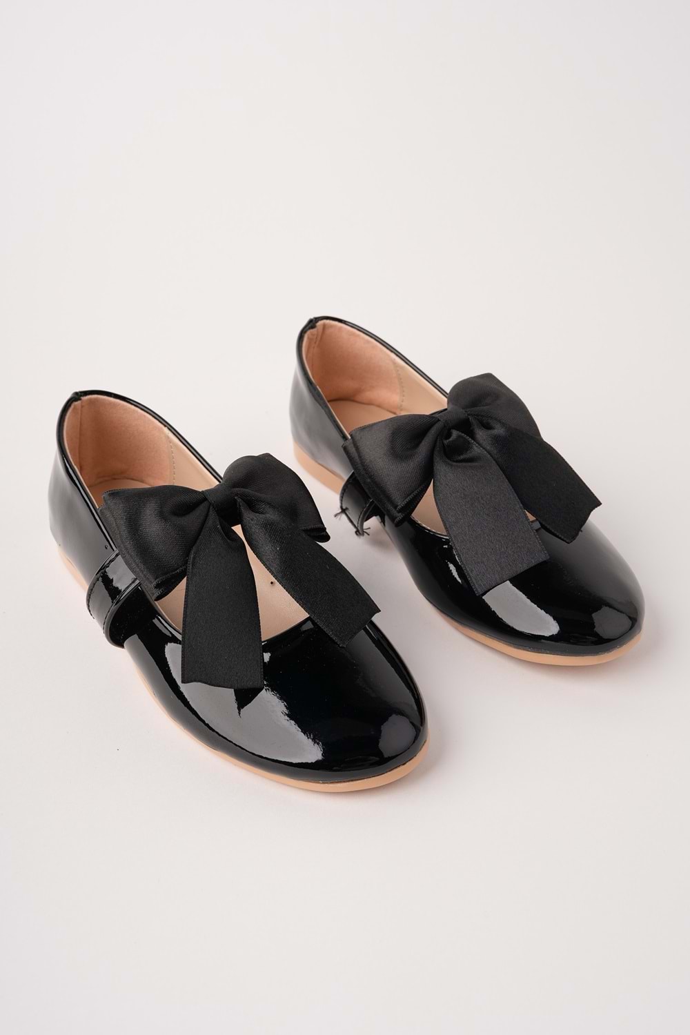 BulutMod BA04600 Siyah Kız Çocuk Fiyonklu Abiye Balo Gösteri Babet Ayakkabı - 35