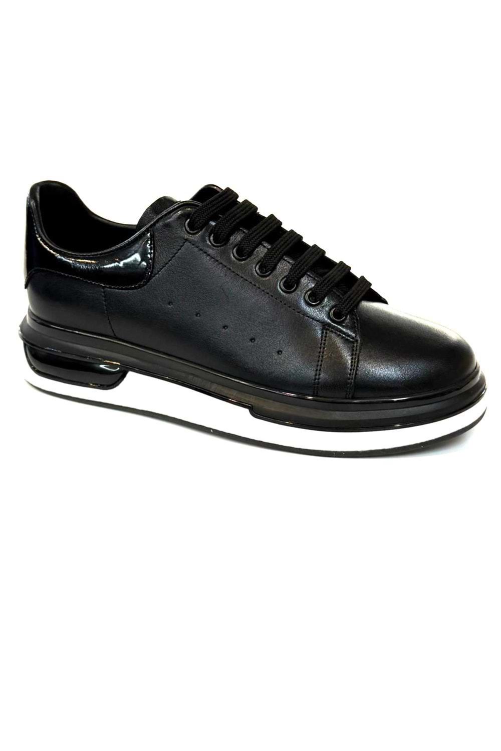 BulutMod BA04601 Siyah S Erkek Hakiki Deri Alx Günlük Yüksek Taban Sneaker Ayakkabı - 41