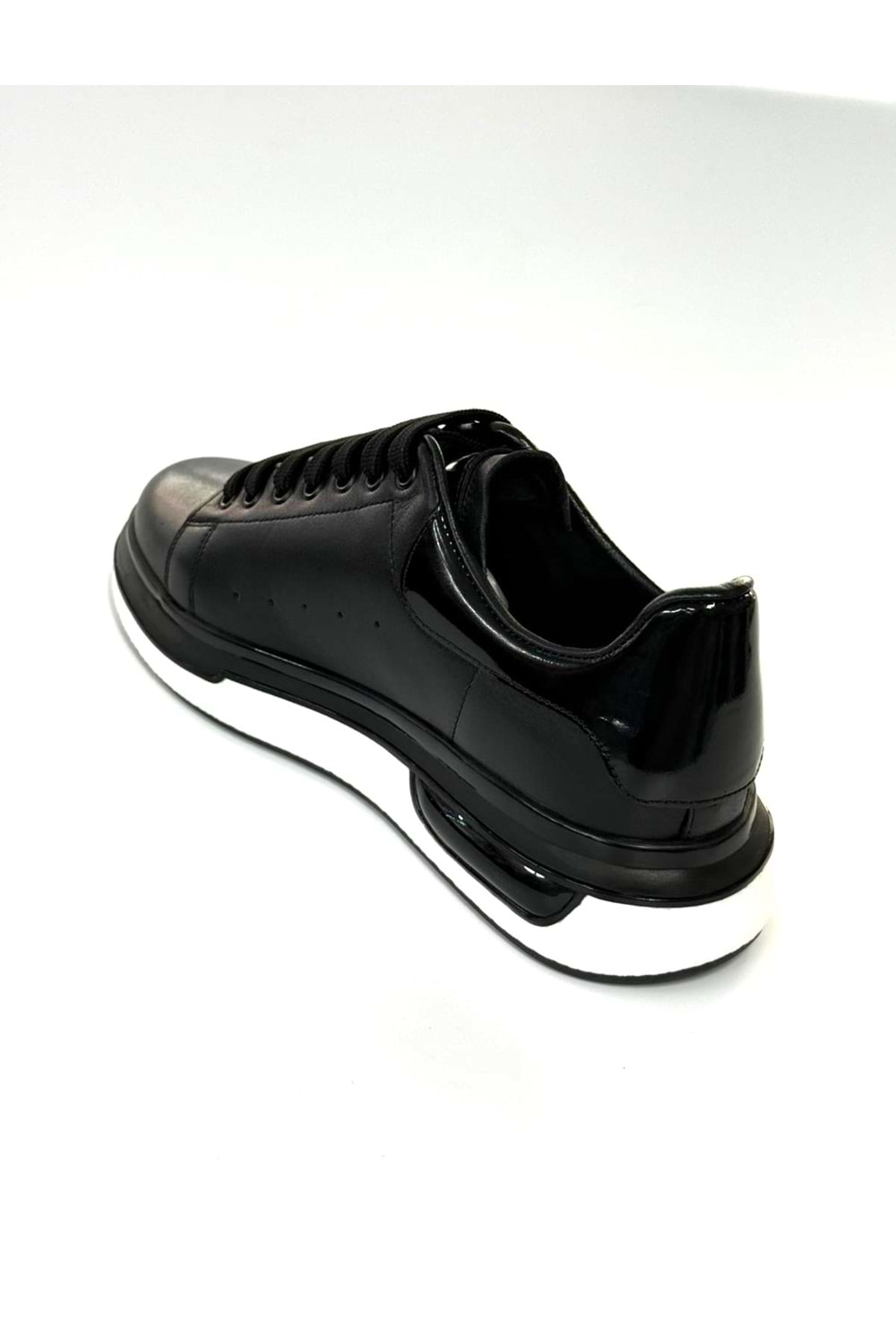 BulutMod BA04601 Siyah S Erkek Hakiki Deri Alx Günlük Yüksek Taban Sneaker Ayakkabı - 41