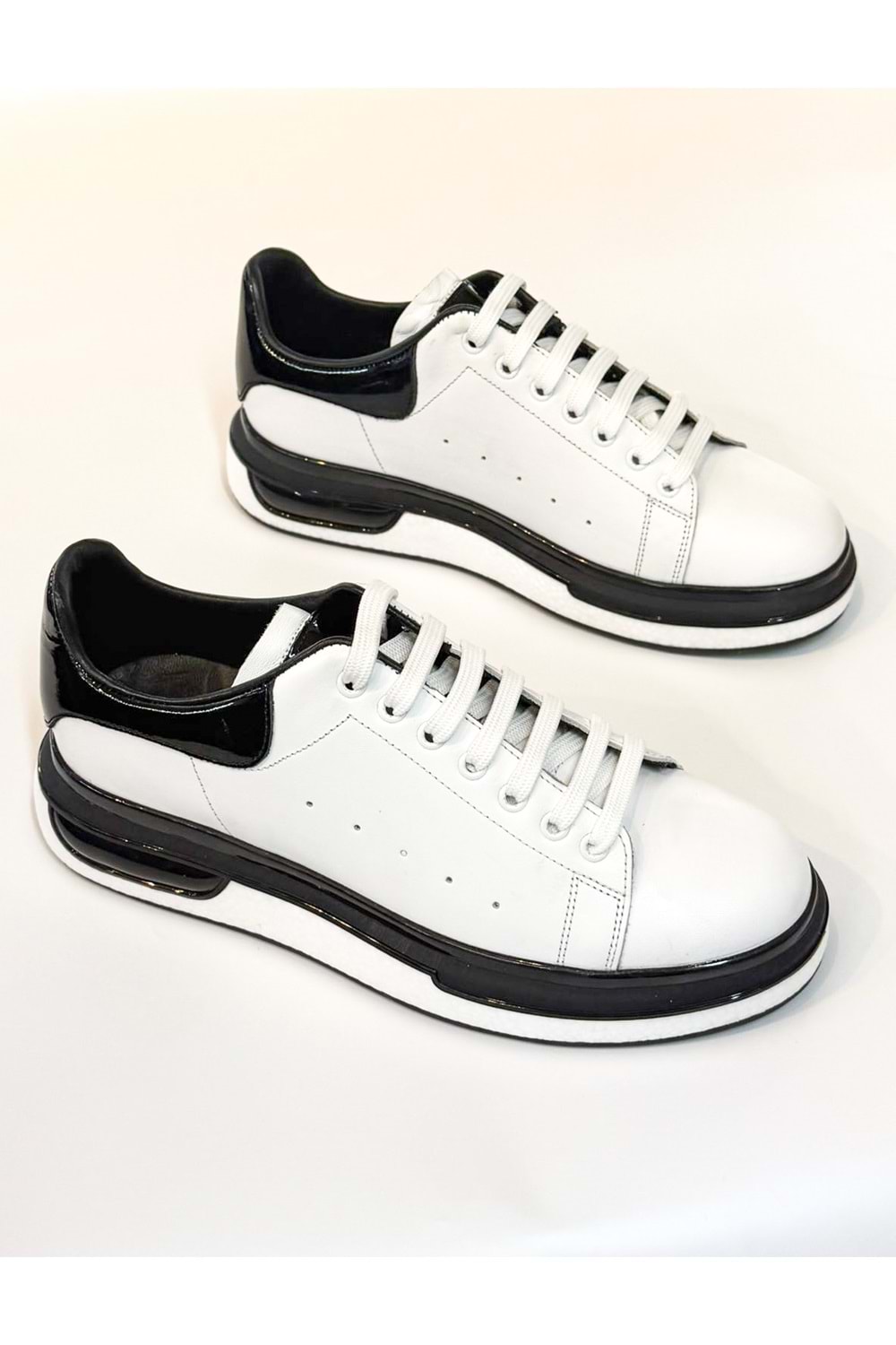 BulutMod BA04601 Beyaz S Erkek Hakiki Deri Alx Günlük Yüksek Taban Sneaker Ayakkabı - 41