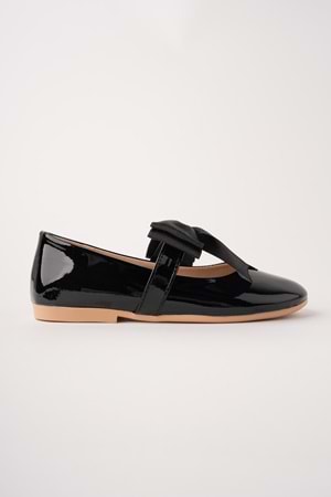 BulutMod BA04600 Siyah Kız Çocuk Fiyonklu Abiye Balo Gösteri Babet Ayakkabı - 35