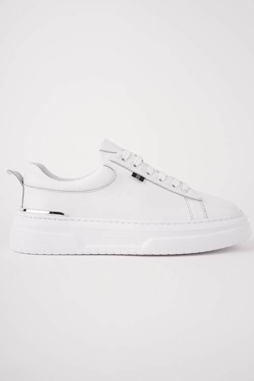 BulutMod BA04601 Erkek Hakiki Deri Streş Lazer Günlük Yüksek Taban Sneaker Ayakkabı