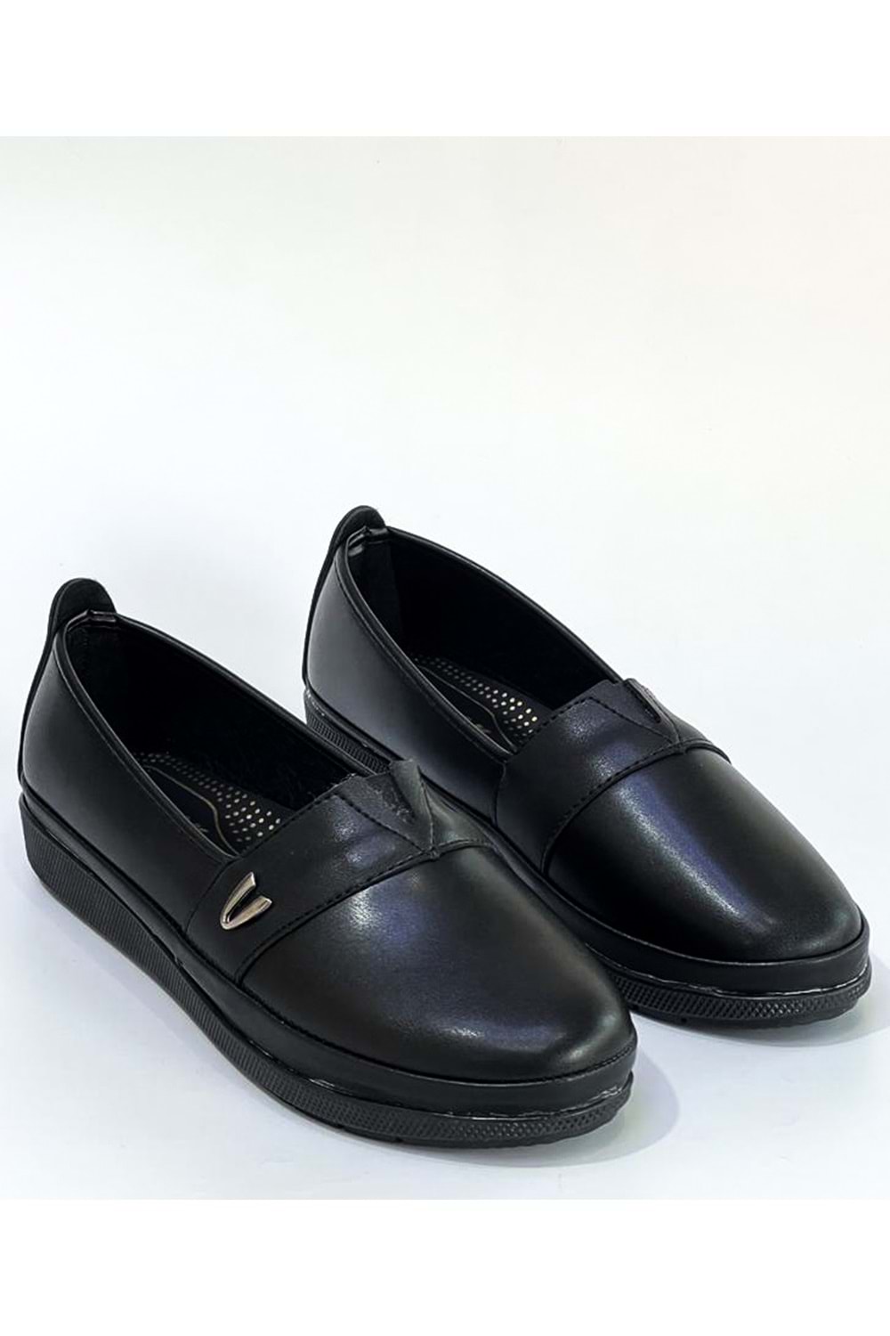 BulutMod Siyah Kadın Büyük Numara Günlük Yumuşak Taban Babet Ayakkabı - SİYAH - 41