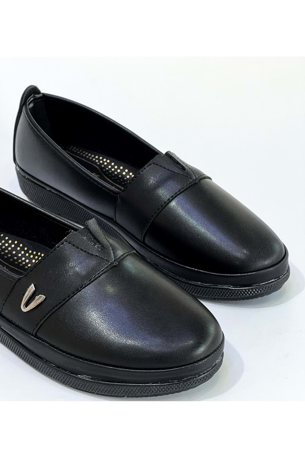 BulutMod Siyah Kadın Büyük Numara Günlük Yumuşak Taban Babet Ayakkabı - SİYAH - 41
