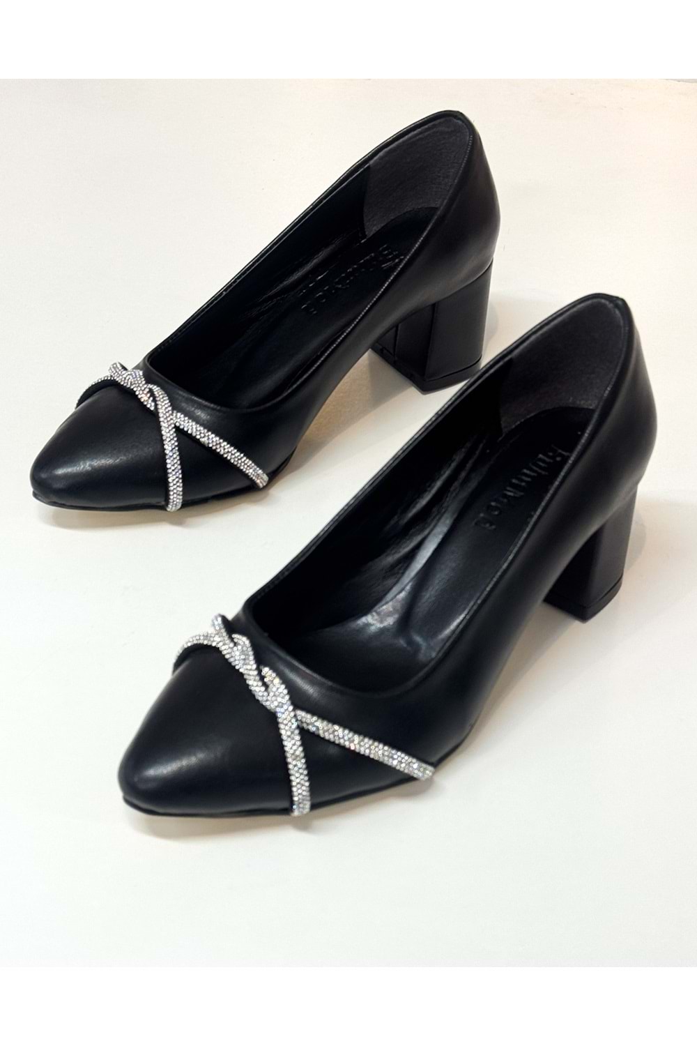 BulutMod BA04503 Bej Kadın Sargı Taşlı Abiye 5 cm Topuklu Ayakkabı - BEJ - 38