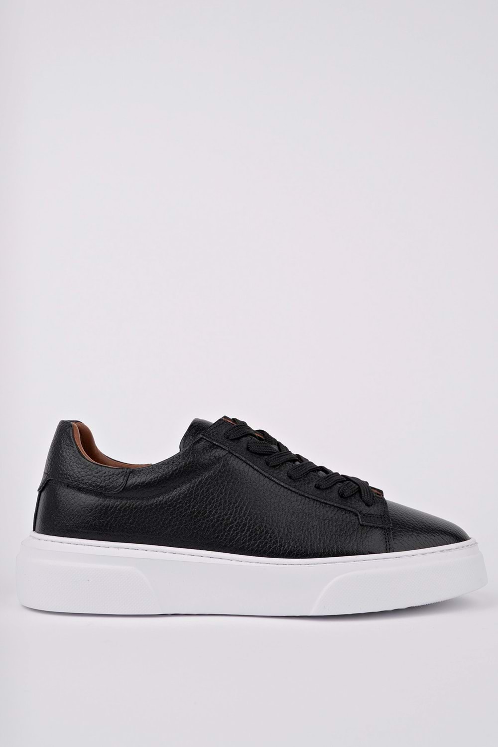 BulutMod BA04582 Siyah T Erkek Hakiki Deri İç Dış Deri Yüksek Eva Taban - 44