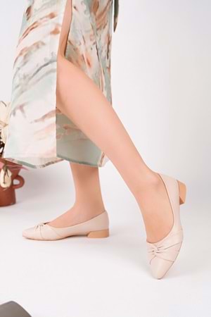 BulutMod BA04595 Ten Ç Kadın Çapraz Düğümlü Günlük Büyük Numara Babet - 39