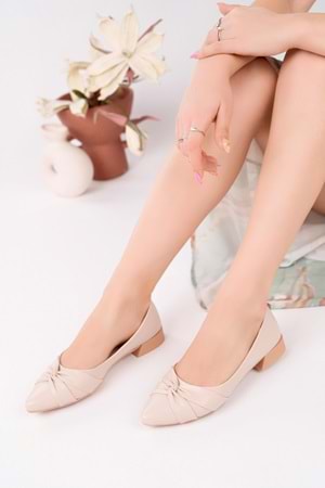 BulutMod BA04595 Ten Ç Kadın Çapraz Düğümlü Günlük Büyük Numara Babet - 39